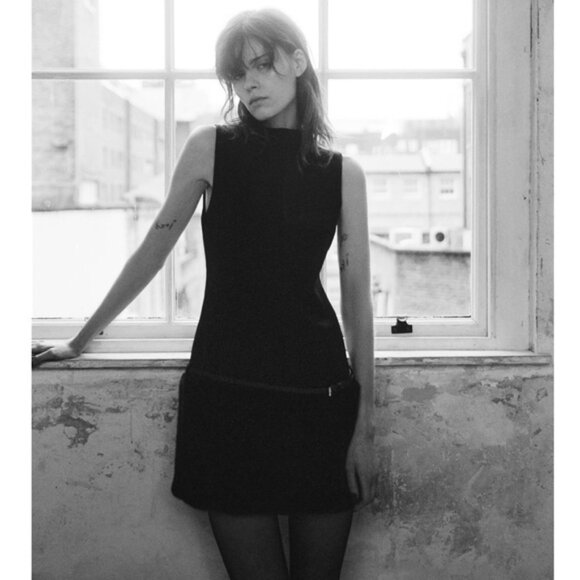 Zara DRESS WITH FAUX FUR BELT - Picture 3 of 10